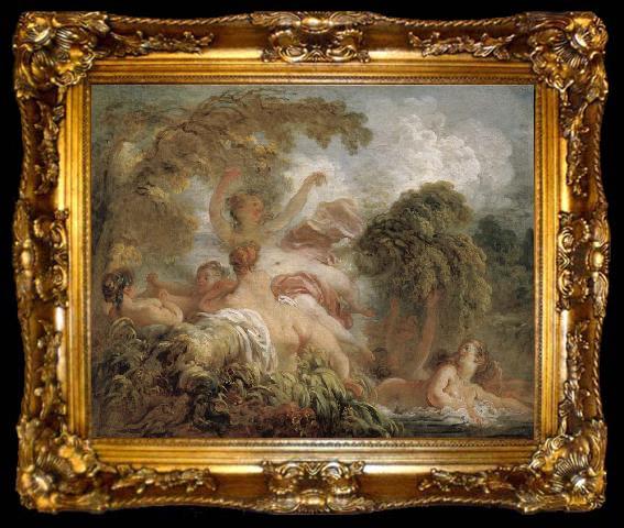 framed  Jean-Honore Fragonard The Bathers, ta009-2